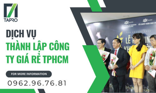 Dịch Vụ Thành Lập Công Ty Giá Rẻ TPHCM